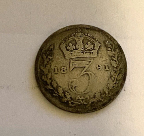 1891 victoria coin 925 - 1891,