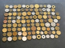 C17. Collection of 111 machine tokens, some duplication.