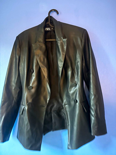 Zara black faux - faux, leather