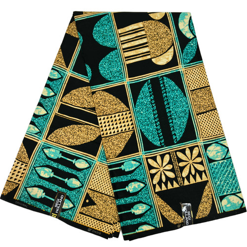 African fabric afro - comb, pick