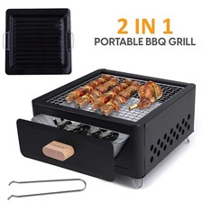 TABLETOP BBQ FOLDING CHARCOAL BARBECUE GRILL PORTABLE TRAVEL OUTDOOR PICNIC