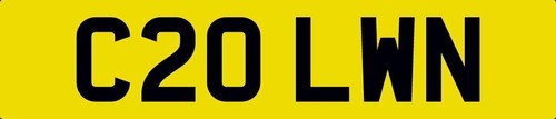 Colin number plate c20 - plate,