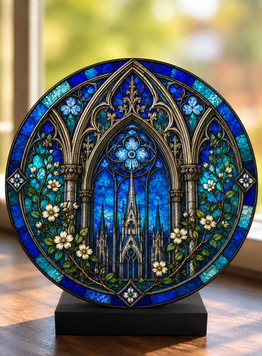 Faux gothic church stained - gothic,
