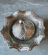 sugar bowl/Candy/Lokum Bowl silver toned Dish & Cover
