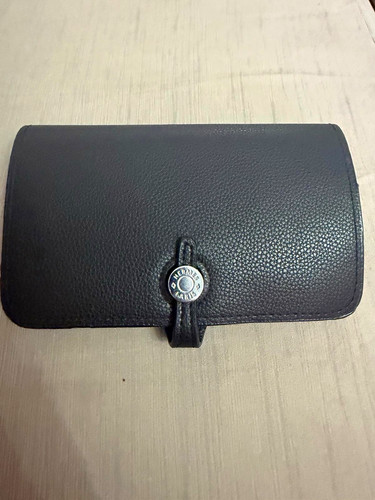 Hermès black leather - black,