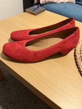 Red Suede Gabor shoes. Size