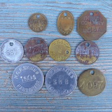 Job lot 10 Miners Pit Checks Tally Welbeck Thorne Seafield Whitwick Kellingley