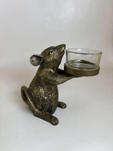 Bronze effect mouse - mouse, tealight