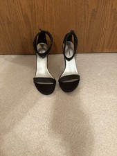 NWB Black Satin Strappy