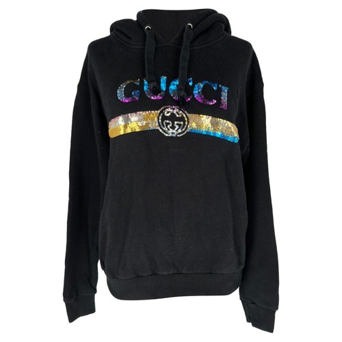 Gucci sequined logo hooded - gucci,