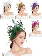 Flower Feather Hair Hat