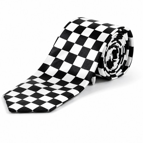 Long black white checkered - long, &