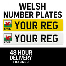 Welsh flag number plate - flag, •