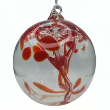 Hand Blown Glass Bauble Red -