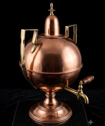 Antique brass copper samovar - copper,