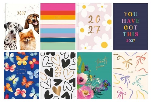 2027 size hardback diary - hardback,