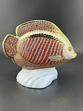 ROYAL CROWN DERBY TROPICAL FISH GOURAMI Gold Stopper No Box