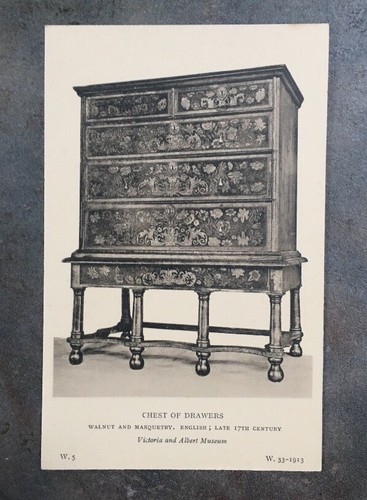 Vintage museum postcard - vintage, v&a