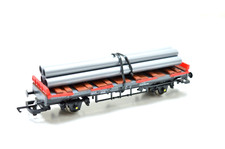 HORNBY R 6209 45 TON GLW STEEL CARRIER WITH PIPE LOAD