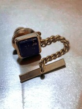 VINTAGE Tie Pin Blue Glittery