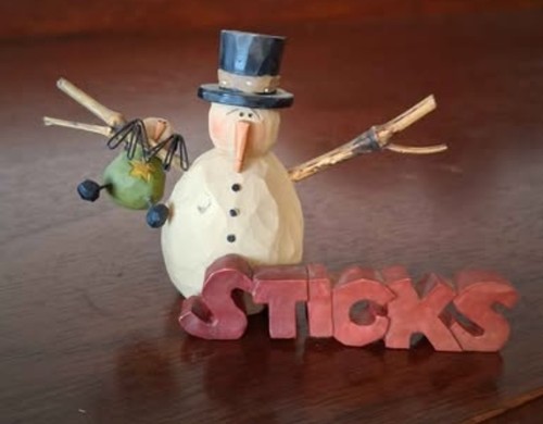Blossom bucket sticks - bucket, snowman