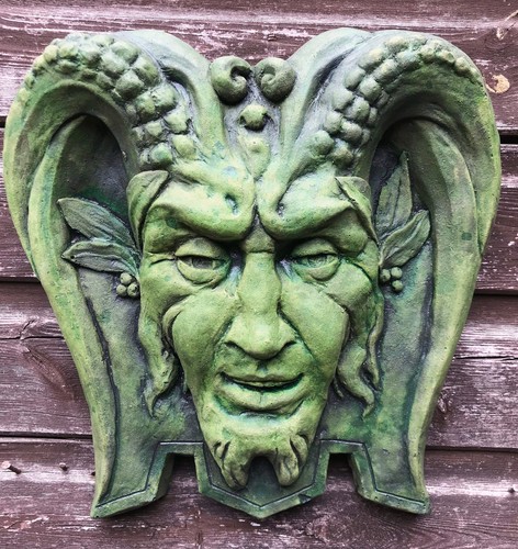 Pan green man - , plaque