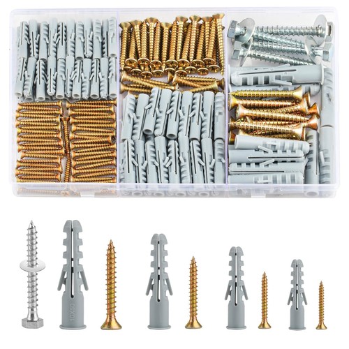 228 assorted screws wall plugs - 228,