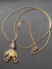 Vintage Gold Plated Articulated Clown Pendant