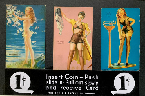 Vintage mutoscope arcade cards - mutoscope,