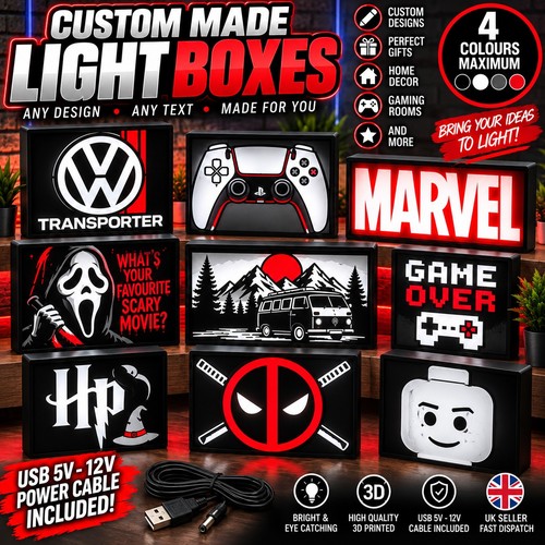 Custom led light box 3d - led, –