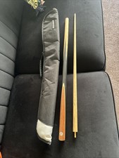 2 Piece Hand Made Ash Cue With Powerglide Soft Case