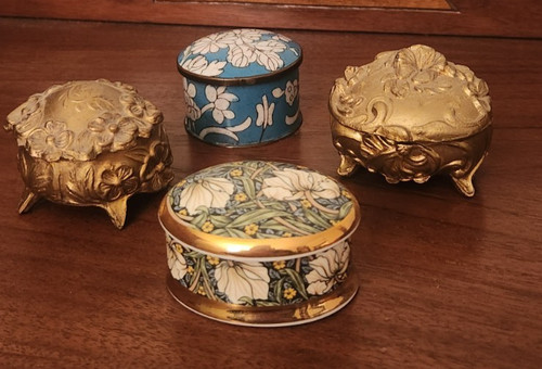 Lot trinket boxes 1900s - trinket, ~