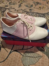 1950s style pink saddle shoes size 7