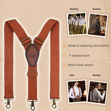 TOURBON Men's Suspenders Y