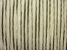 Charcoal Grey & Cream COTTON CANVAS French Ticking Fabric Extra Wide Width 214cm