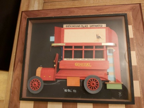 Vintage framed shadowbox art - vintage,