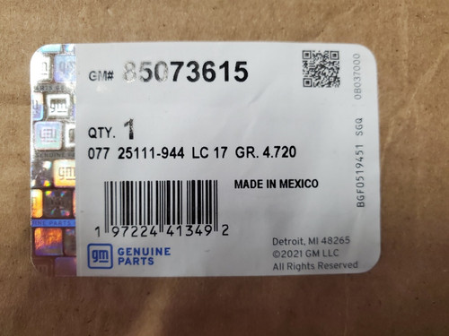Genuine parts 85073615 - gm,
