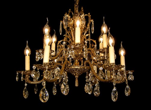 Chandelier antique heart shape - chandelier,