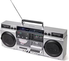 Roxel Camden Retro Cassette CD Player Boombox with DAB/FM Radio, Portable