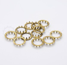 NEW - 12x Grommets Clock Key Hole Dial Brass Finish Antique clock repair - 12mm