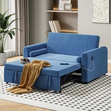 Hello-5ive 2 Seater Sofa Bed, 3 in 1 Convertible Corner Sofa Bed for Living Room