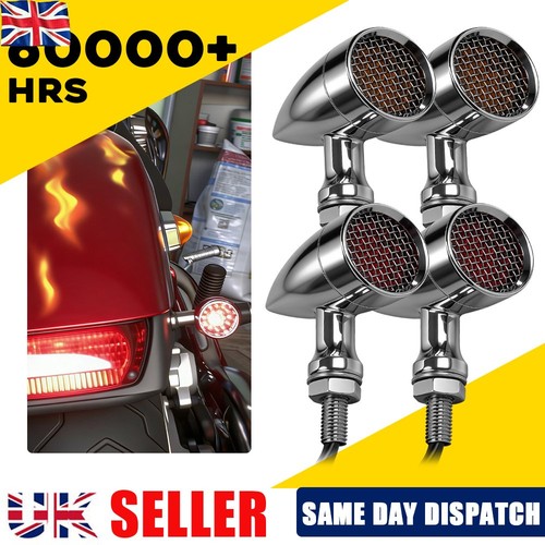 Chrome bullet motorcycle - 4x,