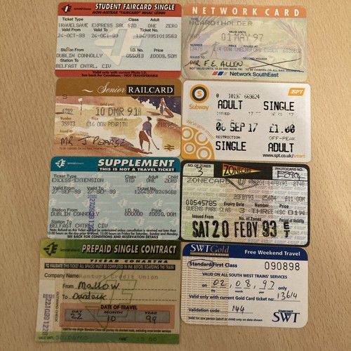 Railway tickets 8 x - , 8.