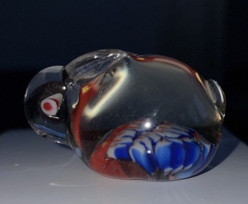 Colourful art glass rabbit - glass,