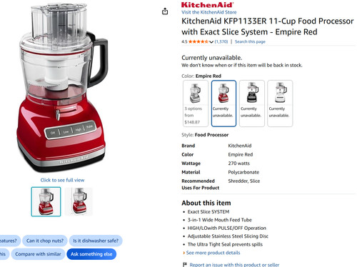 Kitchenaid cup food - kitchenaid,