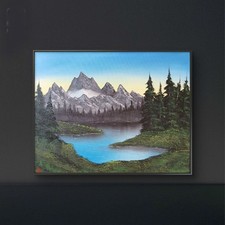 Bob Ross Inspired Oil  Painting