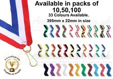 Medal Ribbons in pack of 10,50,100. Available in 33 colours Great Value!!!!