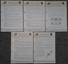 BMC Special Tuning Data Sheets x 5 Manual - Austin Morris Wolseley 1800 18/85