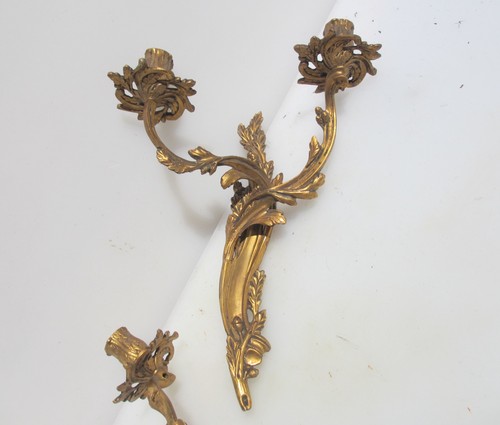 Victorian brass wall lights - victorian,