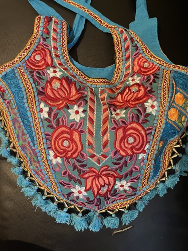 Handmade beaded boho tote - handmade,